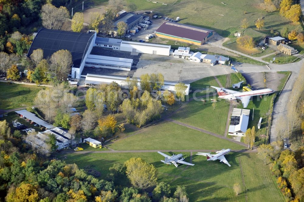 Aerial image Merseburg (Saale) - Museum building ensemble Luftfahrt- and Technik-Museumspark in Merseburg (Saale) in the state Saxony-Anhalt, Germany