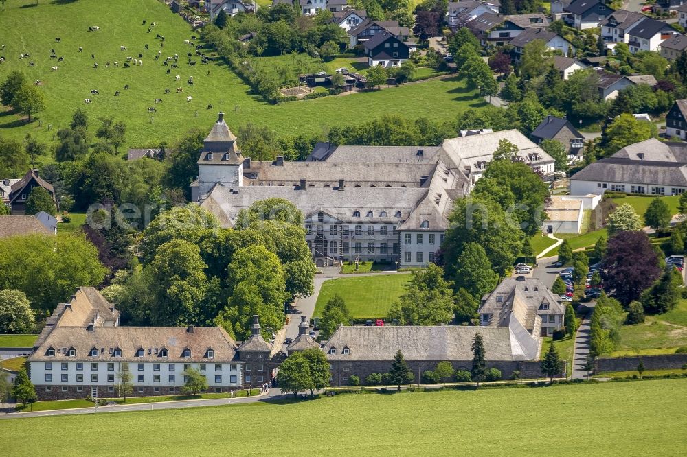 Aerial photograph Schmallenberg - Lung clinic in Kloster County Sisters of Mercy in Schmallenberg in the Sauerland district in North Rhine-Westphalia