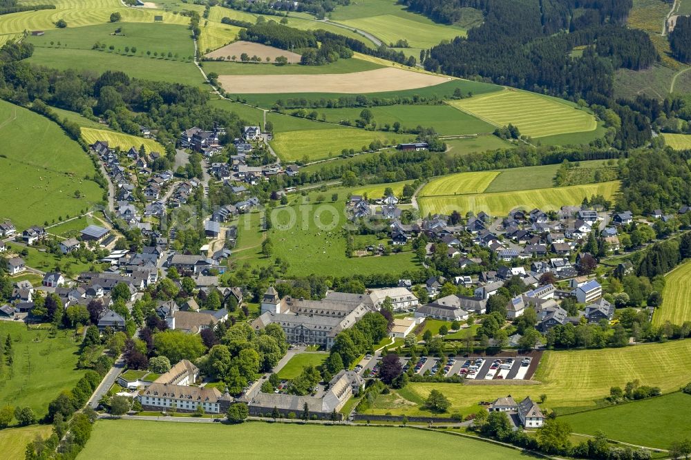 Schmallenberg from above - Lung clinic in Kloster County Sisters of Mercy in Schmallenberg in the Sauerland district in North Rhine-Westphalia