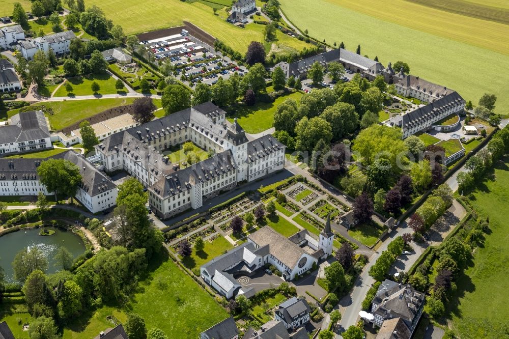 Aerial image Schmallenberg - Lung clinic in Kloster County Sisters of Mercy in Schmallenberg in the Sauerland district in North Rhine-Westphalia