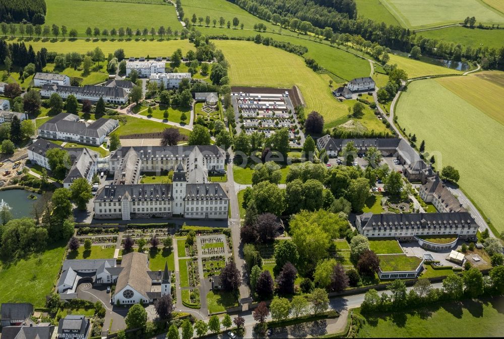 Aerial photograph Schmallenberg - Lung clinic in Kloster County Sisters of Mercy in Schmallenberg in the Sauerland district in North Rhine-Westphalia