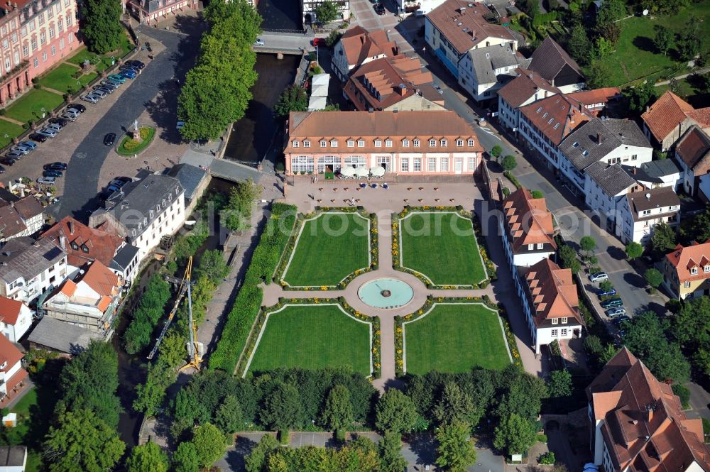 Erbach from the bird's eye view: View of Lustgarten Erbach in Hesse