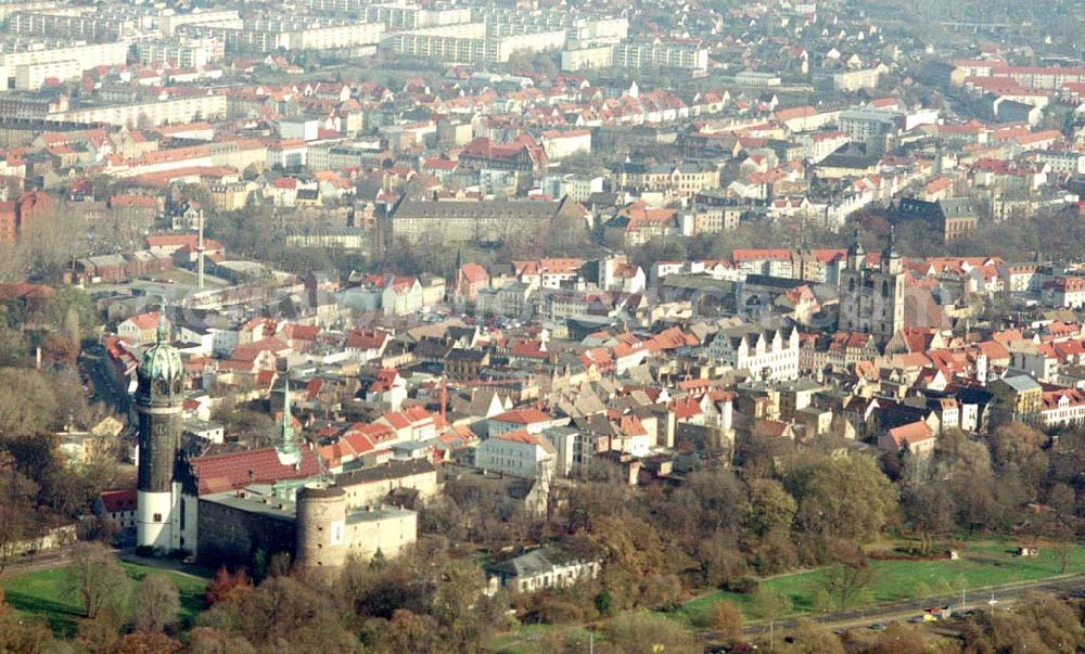 Witenberg, Lutherstadt from the bird's eye view: 