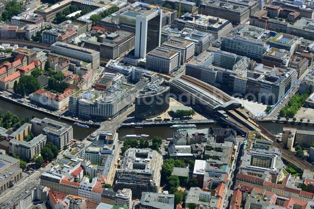 Aerial photograph Berlin Mitte - View of the apartment new construction for the project property yoo berlin in Berlin Mitte