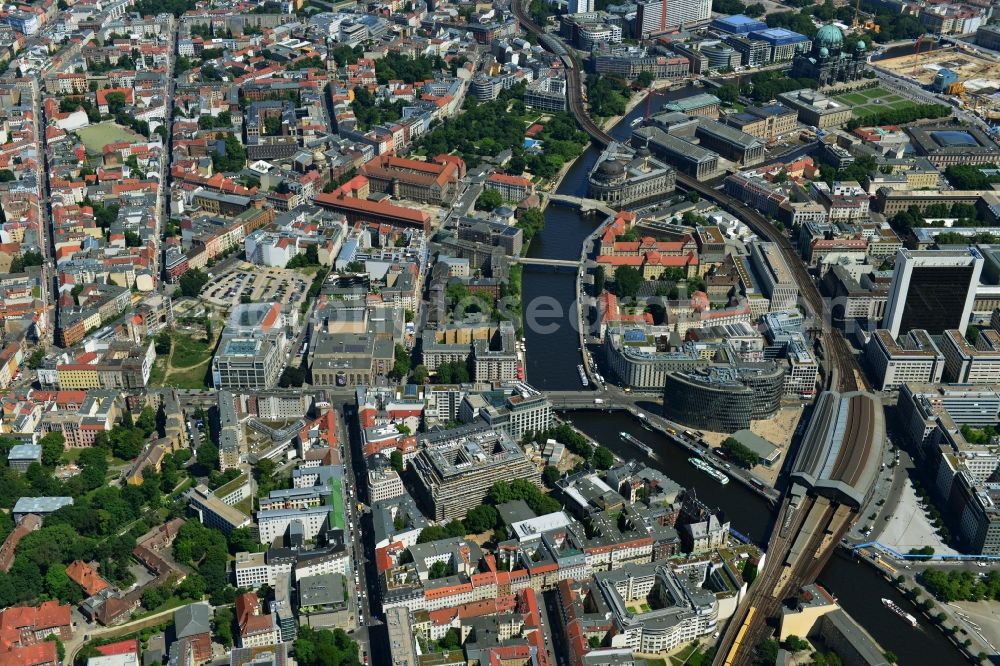 Aerial image Berlin Mitte - View of the apartment new construction for the project property yoo berlin in Berlin Mitte