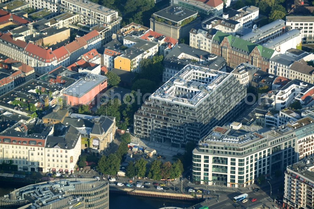 Aerial photograph Berlin Mitte - View of the apartment new construction for the project property yoo berlin in Berlin Mitte