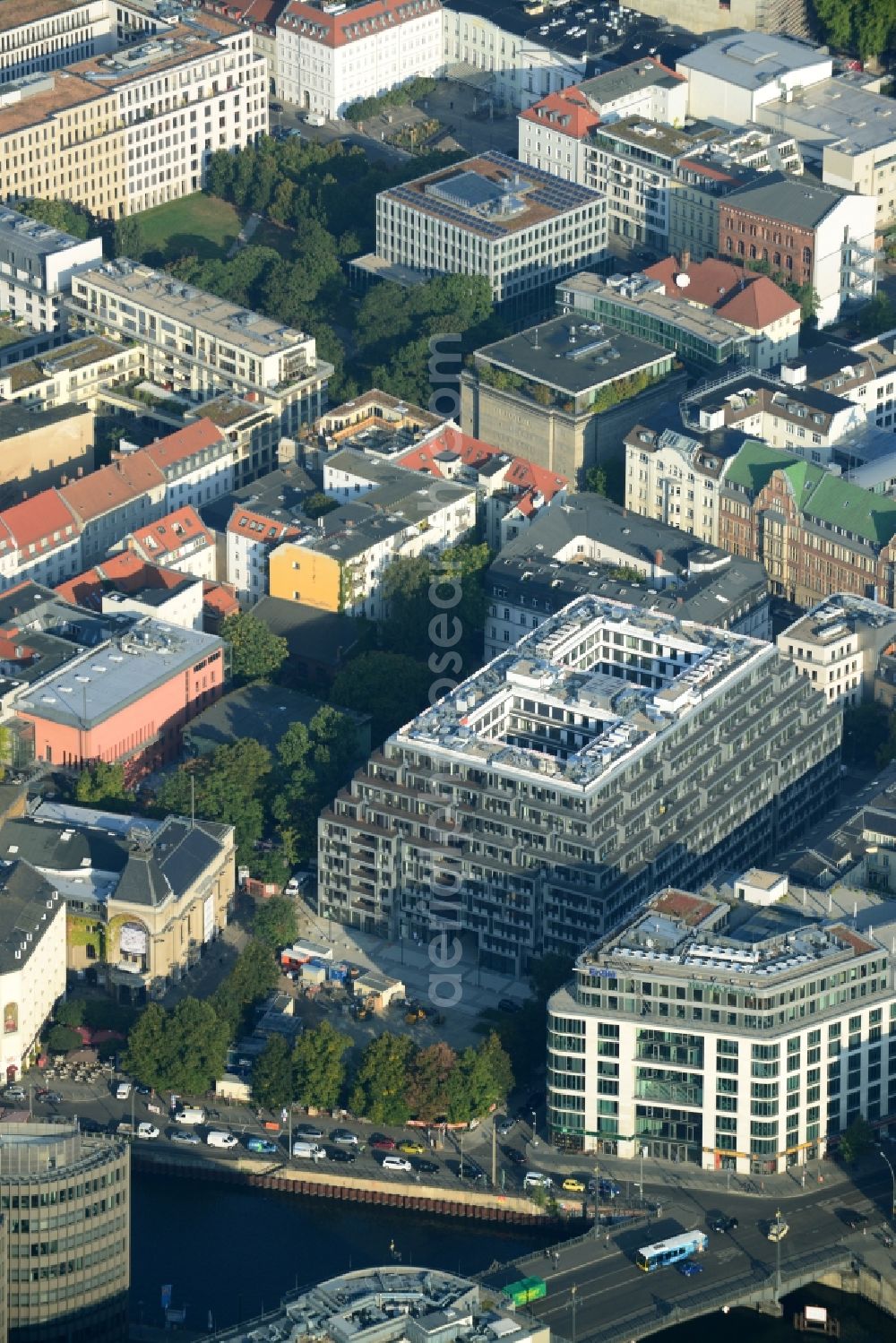 Aerial image Berlin Mitte - View of the apartment new construction for the project property yoo berlin in Berlin Mitte