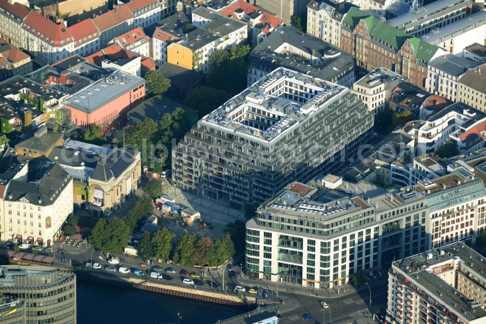 Berlin Mitte from the bird's eye view: View of the apartment new construction for the project property yoo berlin in Berlin Mitte