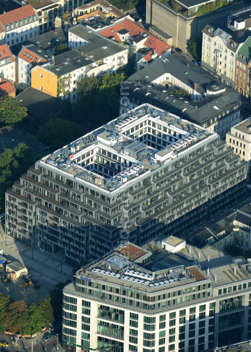 Aerial image Berlin Mitte - View of the apartment new construction for the project property yoo berlin in Berlin Mitte