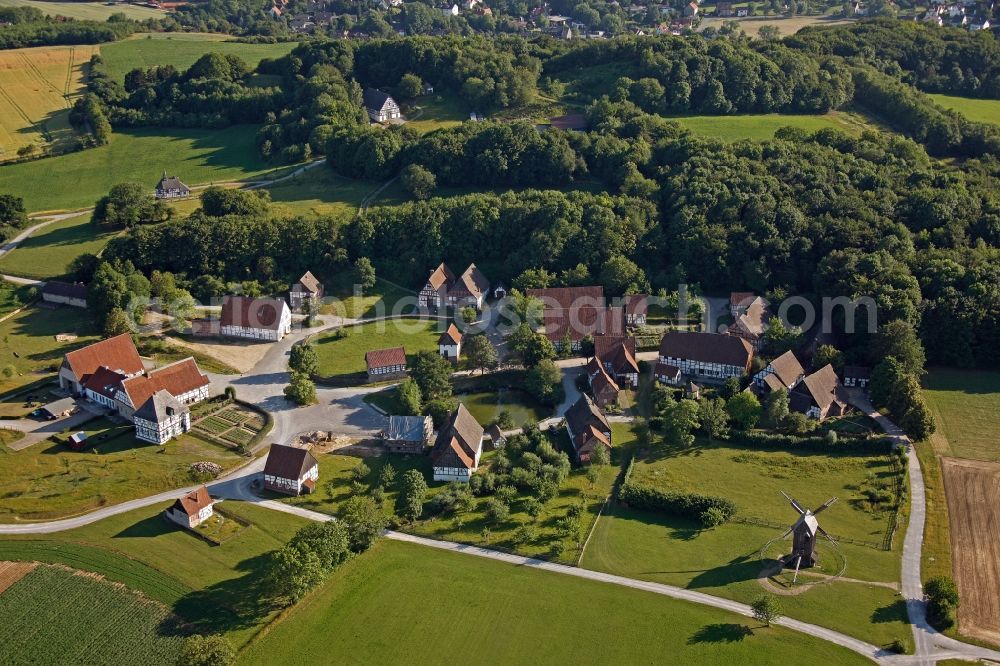 Detmold from above - View of the LWL open-air museum in Detmold in the state of North-Rhine Westphalia