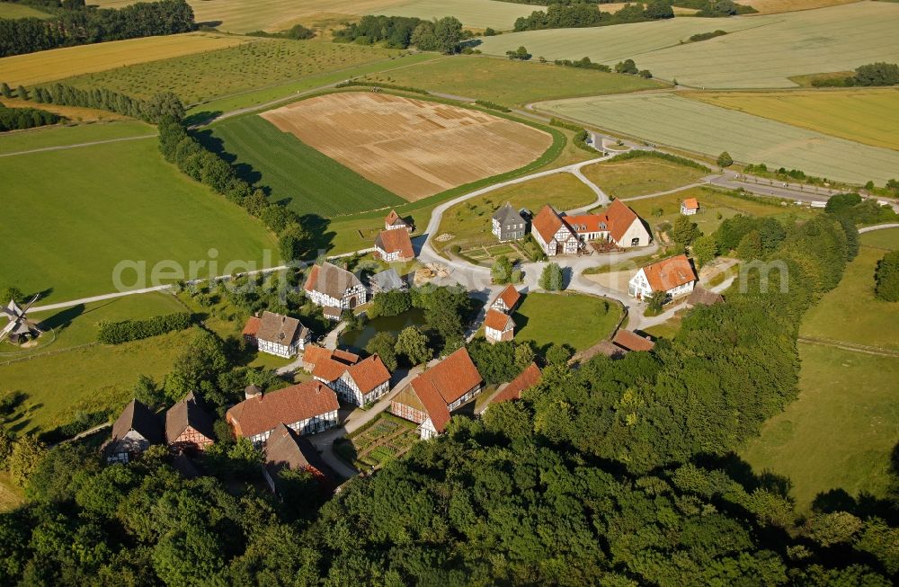 Aerial image Detmold - View of the LWL open-air museum in Detmold in the state of North-Rhine Westphalia