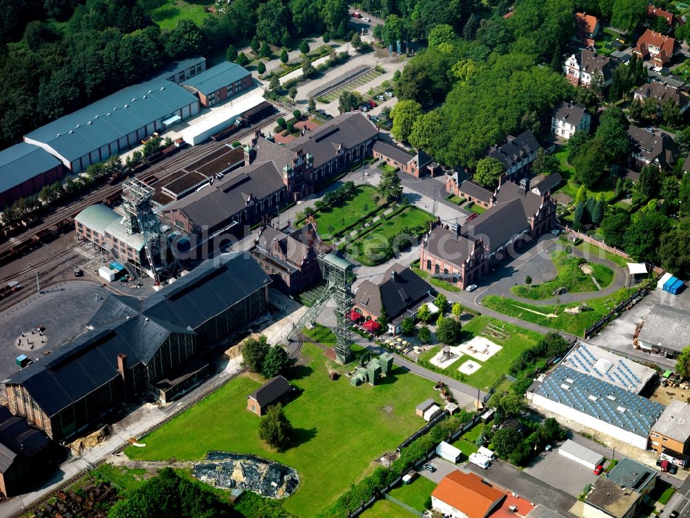 Aerial image Dortmund - View at the to LWL Landschaftsverband Westfalen-Lippe Industrial Museum Westphalian State Museum of Industry Zollern Colliery in the district Bövinghausen in Dortmund in the federal state North Rhine-Westphalia . The Castle of work called former coal manhole facility is one of the most extraordinary evidence of the industrial past in Germany