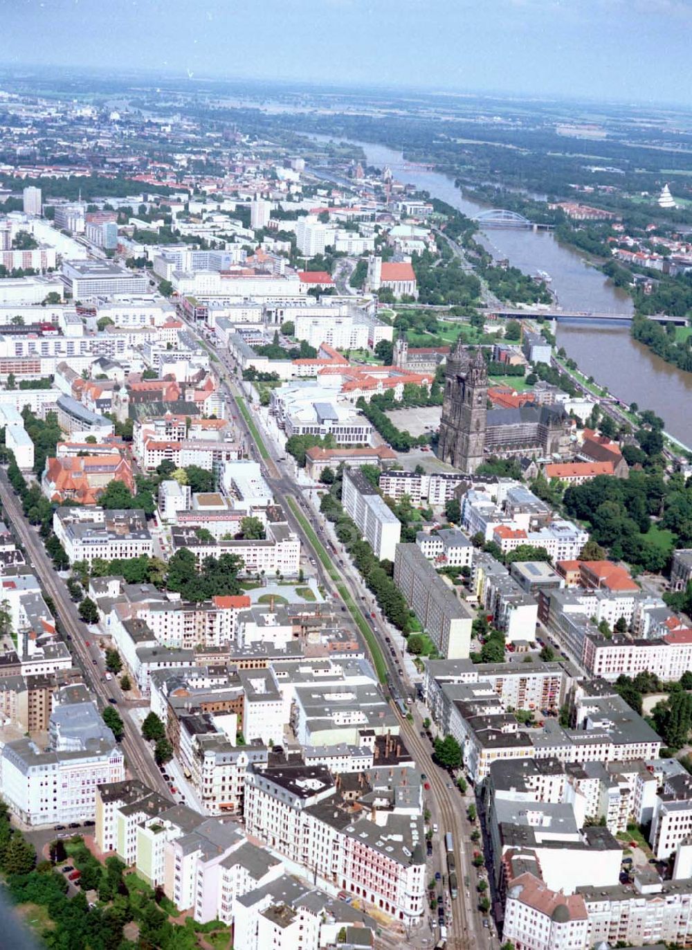 Aerial photograph Magdeburg - 16.08.2002 Magdeburg