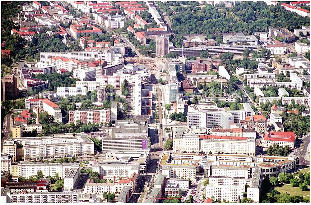 Aerial photograph Magdeburg - 06.07.04 Magdeburg, Baustelle am Universitätsplatz