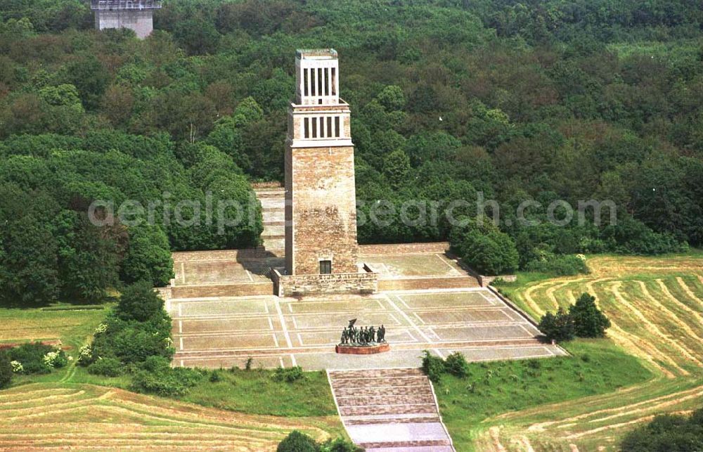 Aerial image Weimar - Mahn- und Gedenkstätte des KZ Buchenwald auf dem Ettersberg bei Weimar