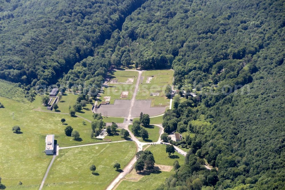 Nordhausen from above - Memorial Mahn- und Gedenkstaette KZ-Lager Dora-Mittelbau in Thueringen