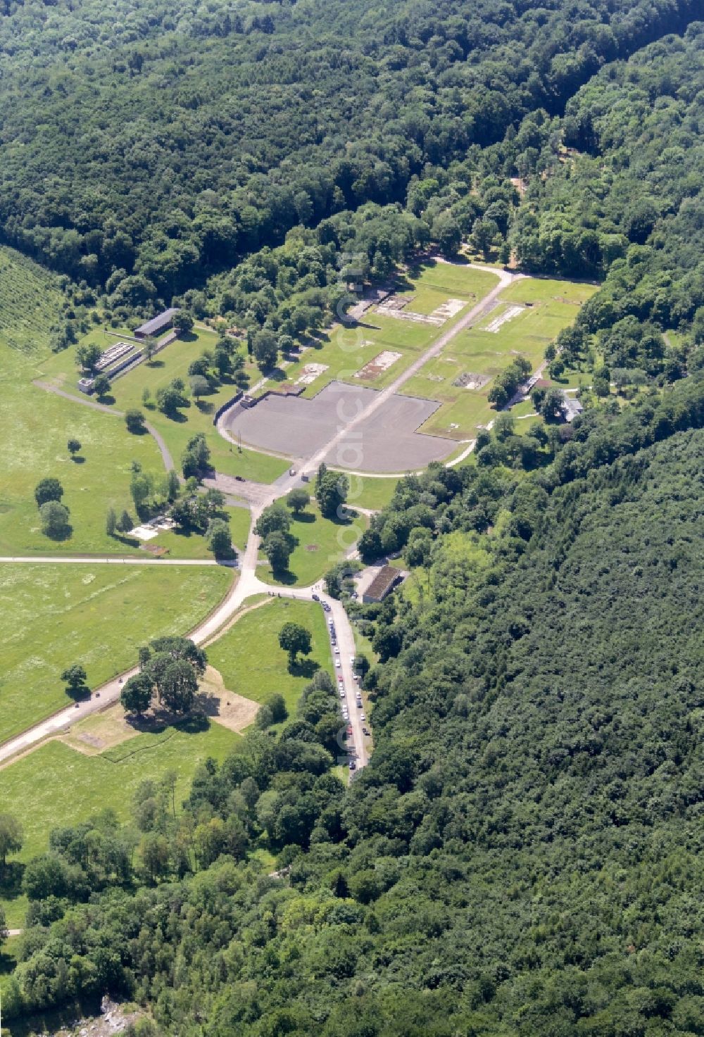 Aerial photograph Nordhausen - Memorial Mahn- und Gedenkstaette KZ-Lager Dora-Mittelbau in Thueringen