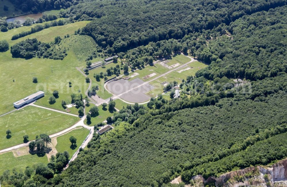 Nordhausen from the bird's eye view: Memorial Mahn- und Gedenkstaette KZ-Lager Dora-Mittelbau in Thueringen