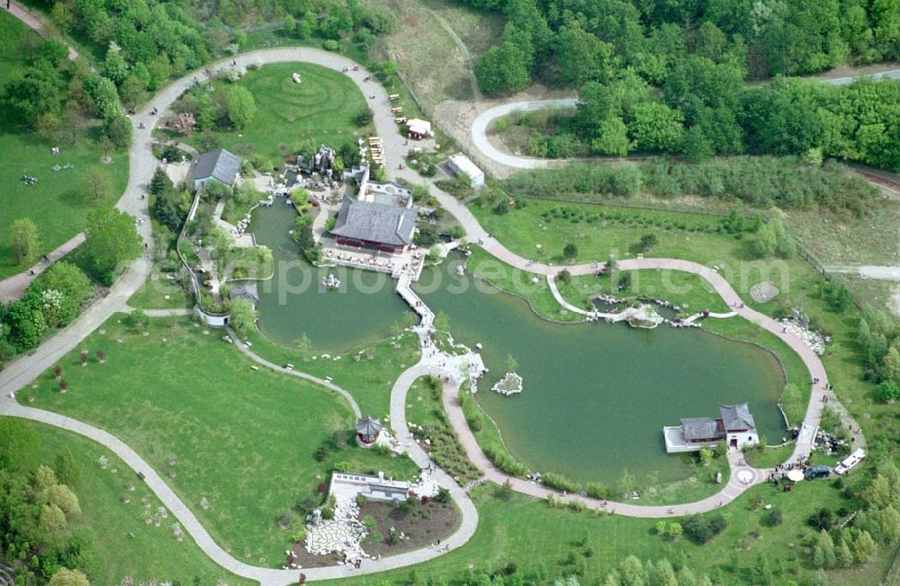 Aerial photograph Berlin - Marzahn - 02.Mai 2003 Berlin - Marzahn Chinesischer Garten im Erholungspark Marzahn.