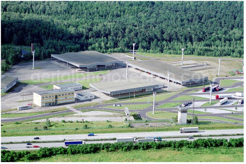 Aerial image Marienborn - ehem. Grenzübergangstelle an der Autobahn in Marienborn / Sachsen - Anhalt