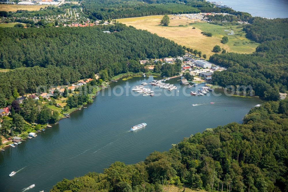 Aerial photograph Eldenburg - Marina Eldenburg - harbour area on the shore of Reeckkanal in Eldenburg in the state of Mecklenburg - Western Pomerania