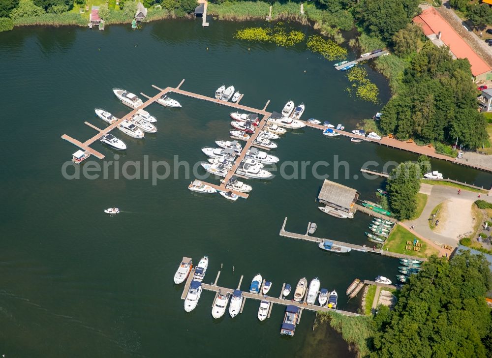 Aerial photograph Eldenburg - Marina Eldenburg - harbour area on the shore of Reeckkanal in Eldenburg in the state of Mecklenburg - Western Pomerania