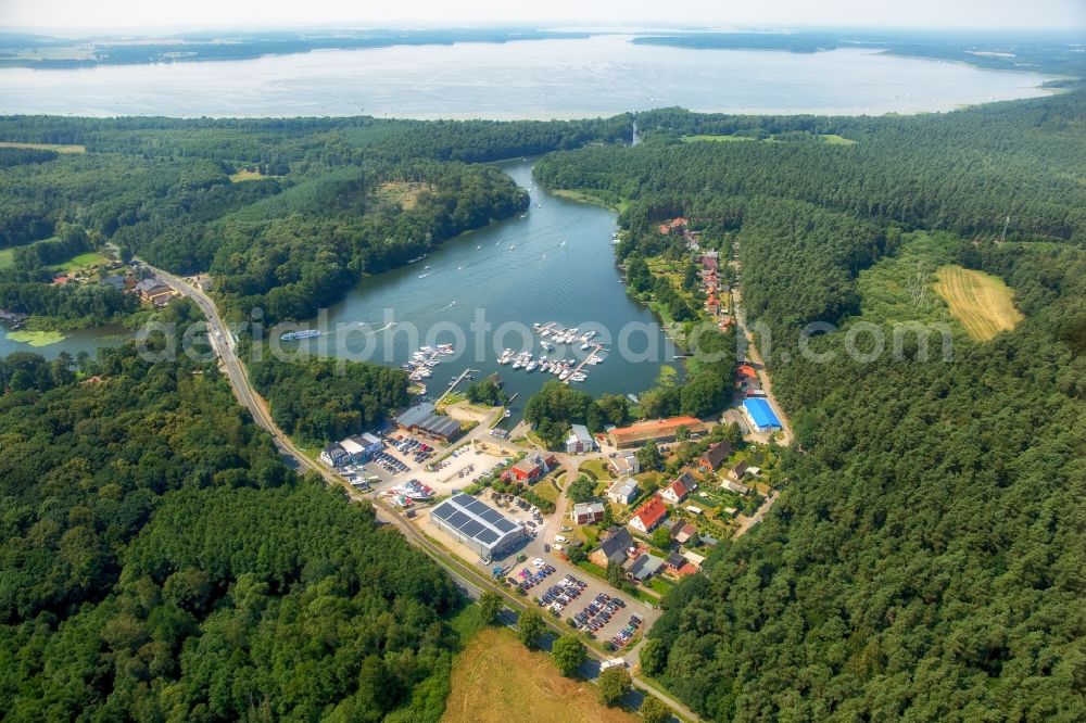 Aerial photograph Eldenburg - Marina Eldenburg - harbour area on the shore of Reeckkanal in Eldenburg in the state of Mecklenburg - Western Pomerania