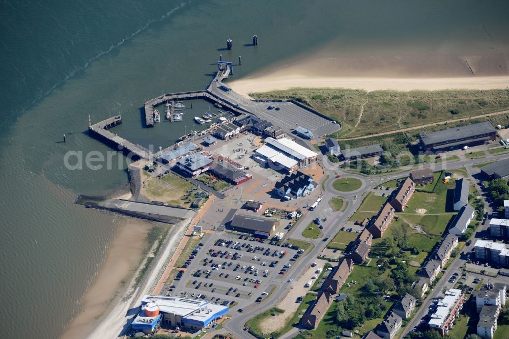 List from above - Gosch- Marina - harbour area on the shore of North Sea in List in the state Schleswig-Holstein