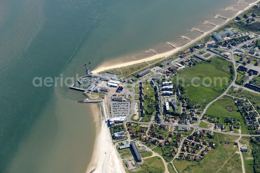 Aerial photograph List - Gosch- Marina - harbour area on the shore of North Sea in List in the state Schleswig-Holstein