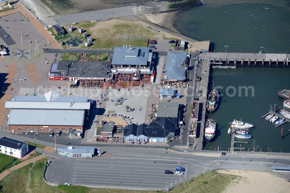 List from above - Gosch- Marina - harbour area on the shore of North Sea in List in the state Schleswig-Holstein