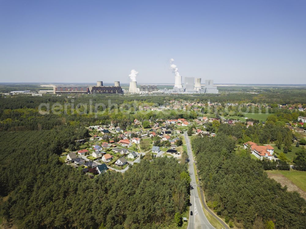 Aerial image Boxberg - Marina Klitten - harbor area on the shore of the Baerwalder See on the street Marina Klitten in Boxberg Lausitz in the state of Saxony, Germany