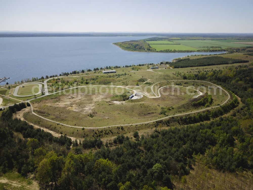 Aerial photograph Boxberg - Marina Klitten - harbor area on the shore of the Baerwalder See on the street Marina Klitten in Boxberg Lausitz in the state of Saxony, Germany