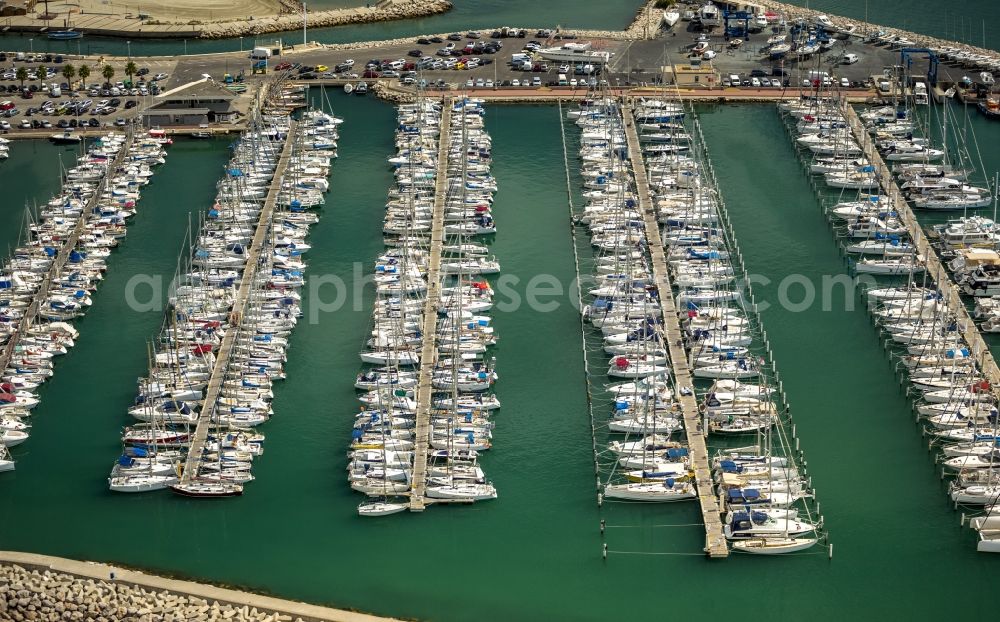 Aerial image Palavas-les-Flots - View of the marina in Palavas-les-Flots in France