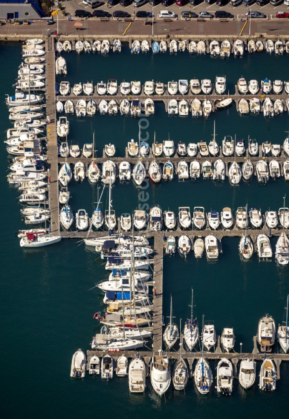 Port-Vendres from the bird's eye view: View of the marina in Port-Vendres in France