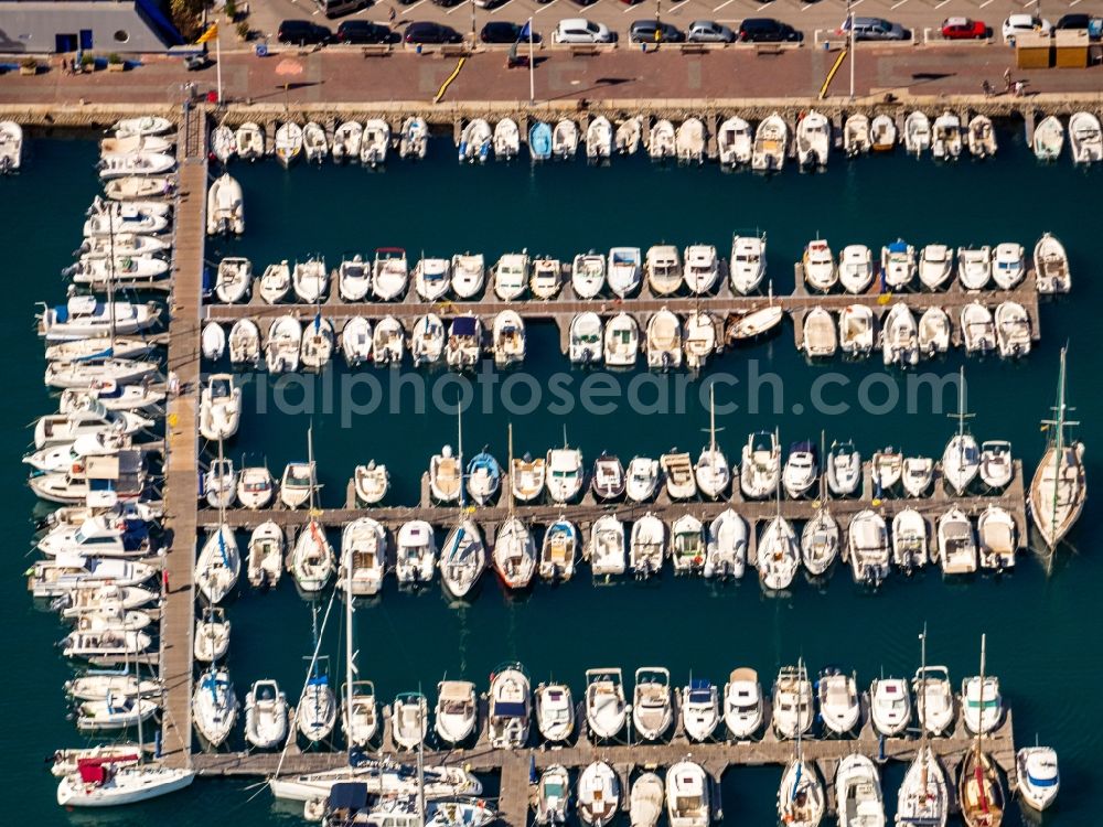 Aerial image Port-Vendres - View of the marina in Port-Vendres in France