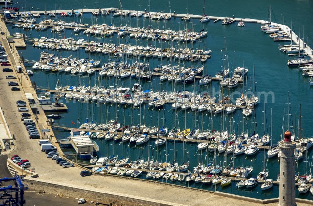 Aerial photograph Sète - View of the marina in Sete in France