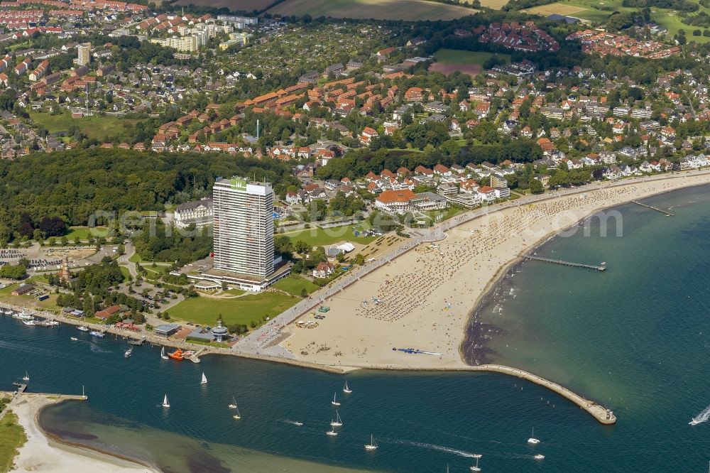 Lübeck OT Travemünde from above - MARITIM beach hotel on the beach at Travemünde Lübeck - Travemünde in the Bay of Lübeck in Schleswig-Holstein