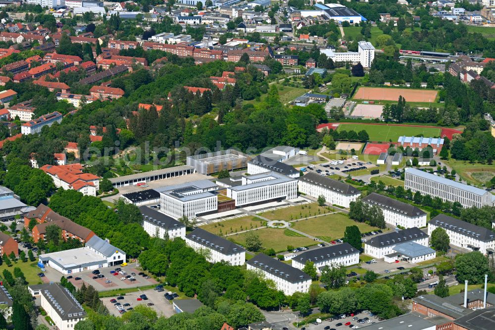 Aerial image Rostock - New building of the Maritime Operation Center of the German Navy on Kopernikusstrasse in Rostock in the federal state of Mecklenburg-Vorpommern, Germany