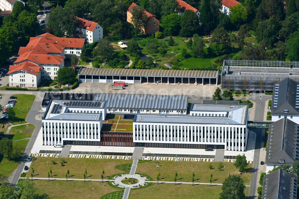 Rostock from the bird's eye view: New building of the Maritime Operation Center of the German Navy on Kopernikusstrasse in Rostock in the federal state of Mecklenburg-Vorpommern, Germany