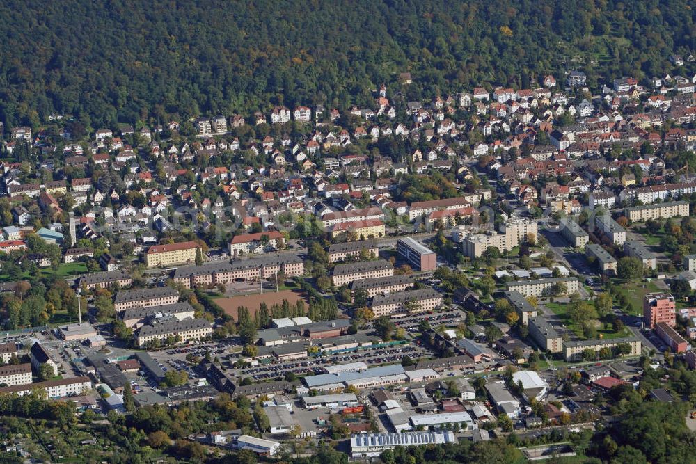 Aerial photograph Heidelberg - Blick auf das Mark-Twain-Village im Stadtteil Südstadt. Es ist eine von zwei US-amerikanischen Siedlungen für Soldaten und deren Familien. View of the Mark Twain Village in the district Sudstadt.