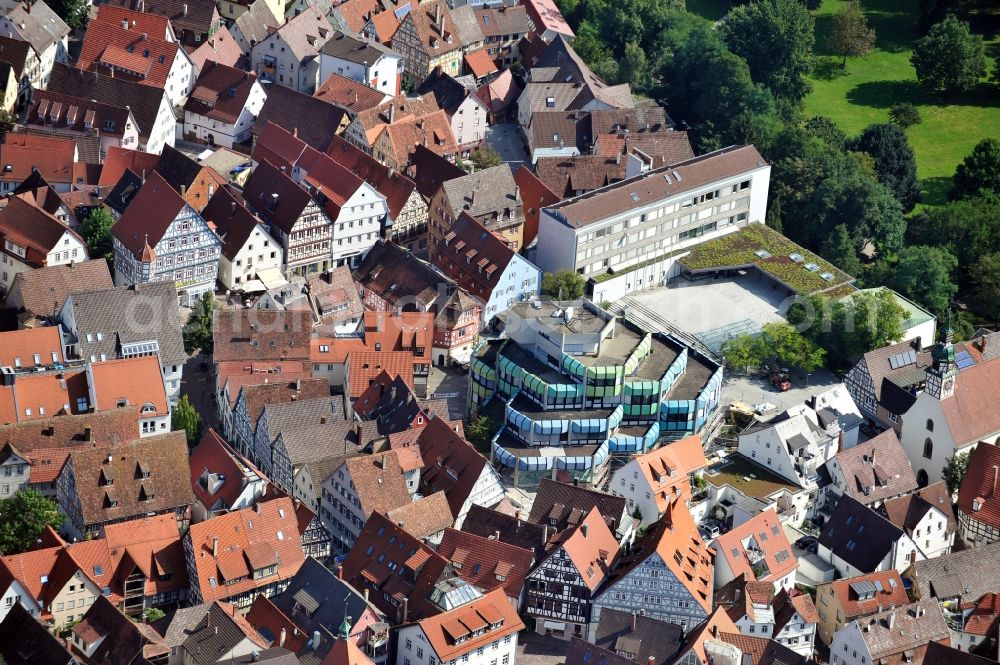 Aerial image Waiblingen - View of Marktdreieck Waiblingen in the state Baden-Wuerttemberg