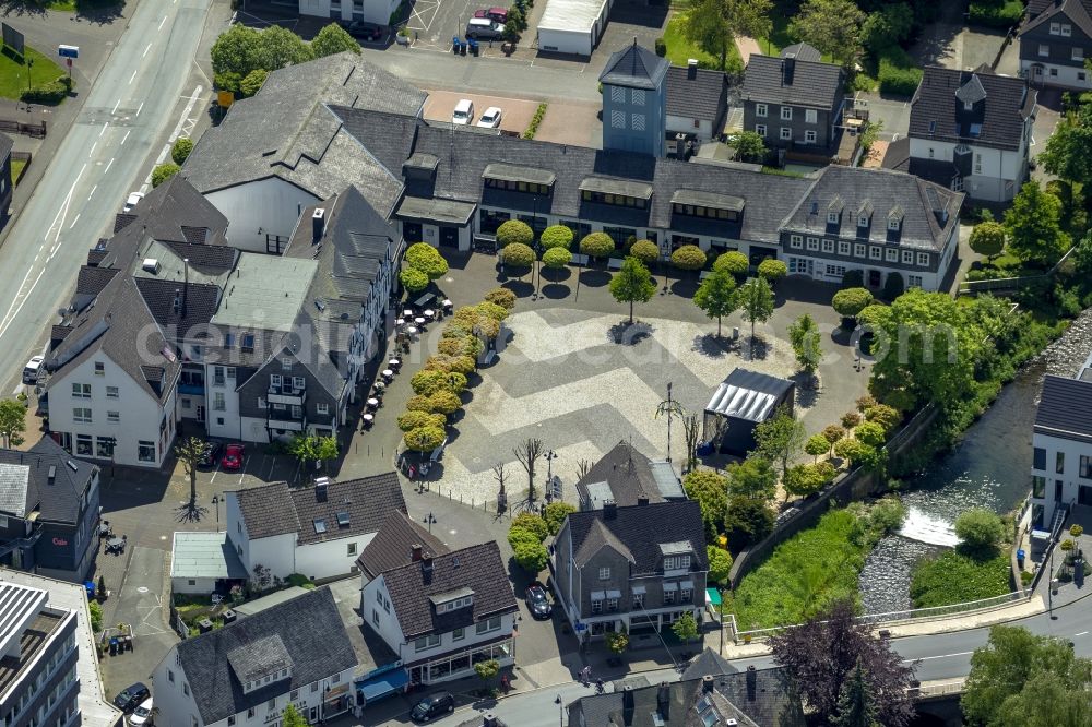 Bad Berleburg from the bird's eye view: View of the market in Bad Berleburg in the state North Rhine-Westphalia