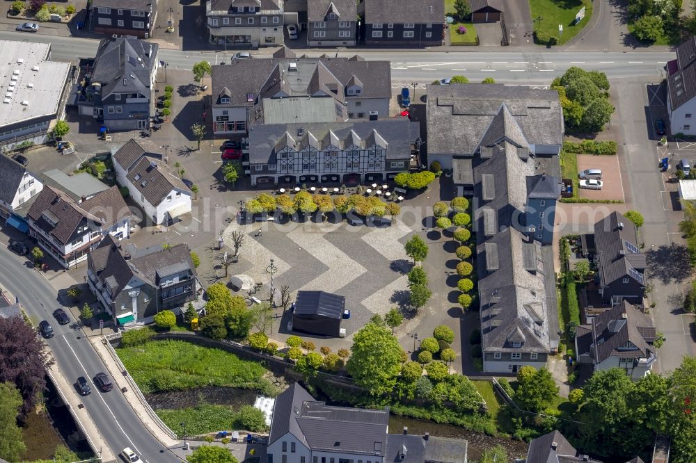 Aerial image Bad Berleburg - View of the market in Bad Berleburg in the state North Rhine-Westphalia