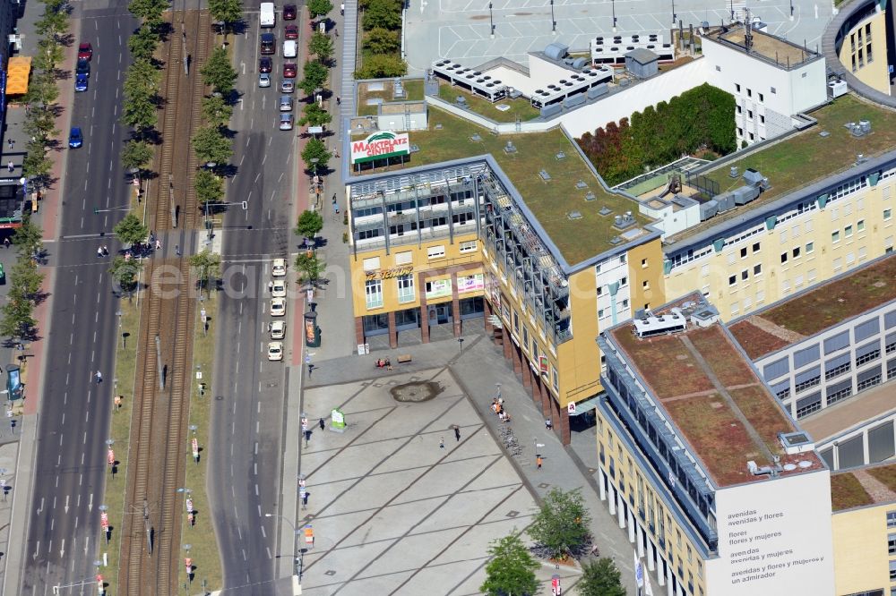 Aerial image Berlin OT Hellersdorf - View of the Marktplatz Center in the district of Hellersdorf in Berlin