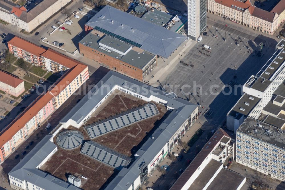 Neubrandenburg from above - Marketplace shopping center ECE Center in Neubrandenburg in Mecklenburg-Western Pomerania