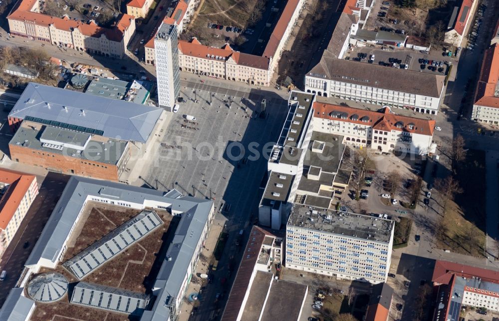 Neubrandenburg from the bird's eye view: Marketplace shopping center ECE Center in Neubrandenburg in Mecklenburg-Western Pomerania