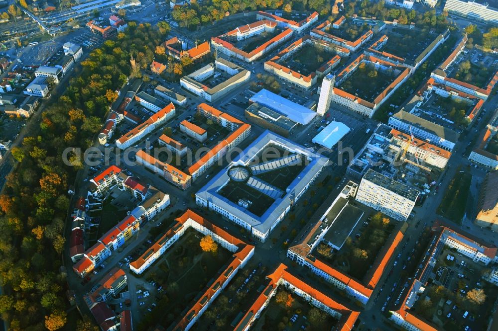 Neubrandenburg from the bird's eye view: Marketplace shopping center ECE Center in Neubrandenburg in Mecklenburg-Western Pomerania