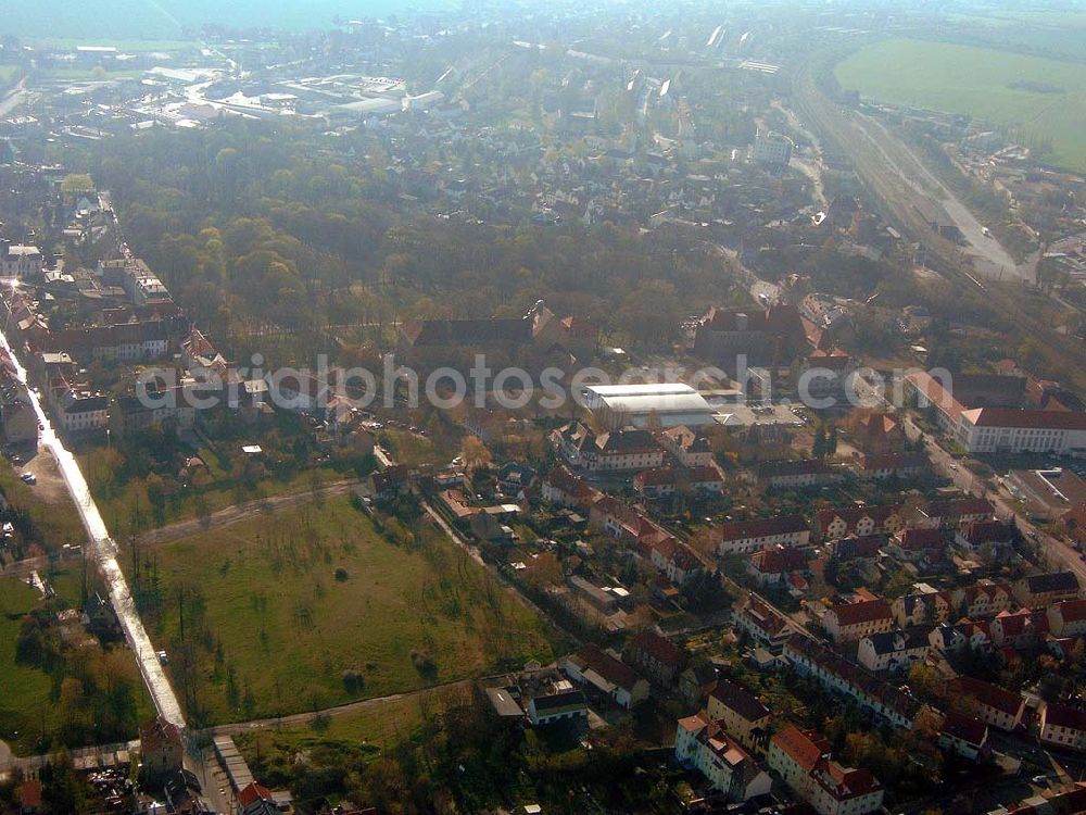 Eisleben from above - Marktplatz in Eisleben / Stadtverwaltung Lutherstadt Eisleben Postfach 01331, Markt 1, 06295 Lutherstadt Eisleben Tel: 0 34 75 / 655-0 EDV@Lutherstadt-Eisleben.de