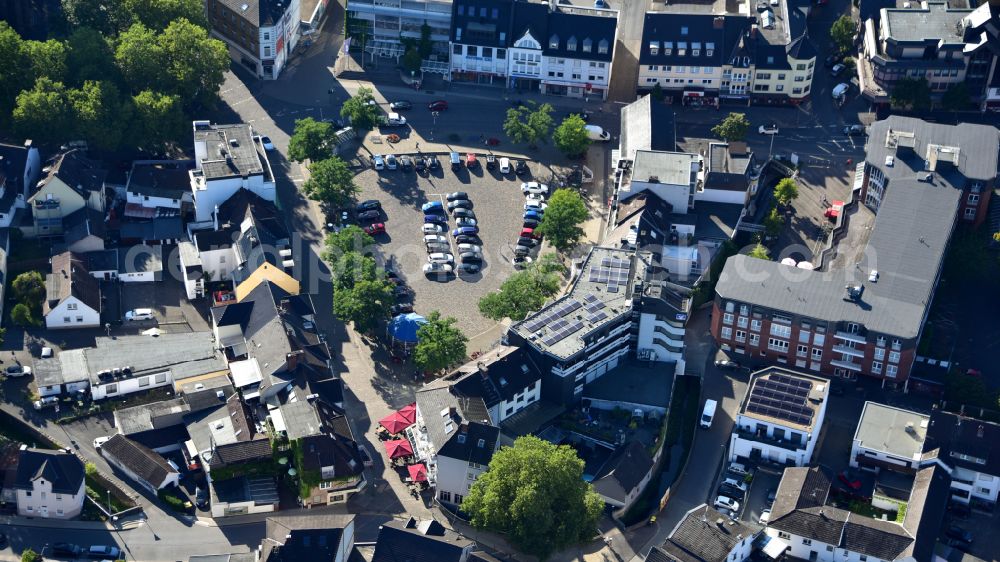 Aerial photograph Eitorf - Marketplace in Eitorf in the state North Rhine-Westphalia, Germany