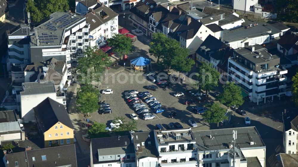 Eitorf from above - Marketplace in Eitorf in the state North Rhine-Westphalia, Germany